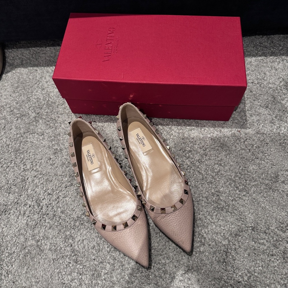 Valentino Women's Nude Studded Heels